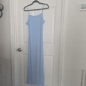J for Justify Baby Blue Maxi Dress NWOT L